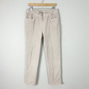 Humanoid Beige Fine Wale Corduroy Pants Pull On Cotton Casual Comfy Size Large
